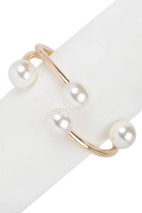 4 Pearl Bangle Bracelet