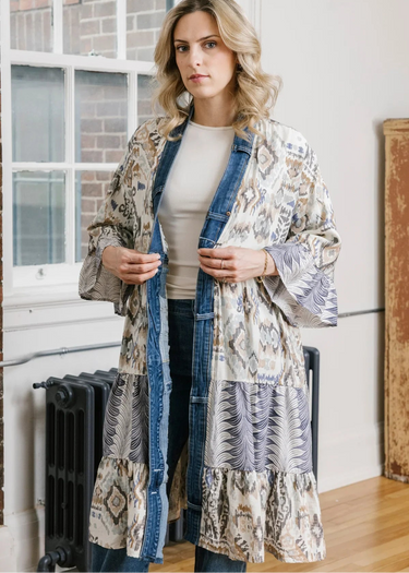 Denim Trim Kimono