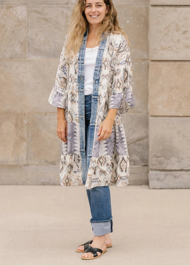 Denim Trim Kimono