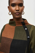 Load image into Gallery viewer, Buffalo Plaid Funnel Neck Sweater
