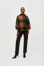 Load image into Gallery viewer, Buffalo Plaid Funnel Neck Sweater
