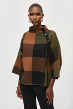 Load image into Gallery viewer, Buffalo Plaid Funnel Neck Sweater
