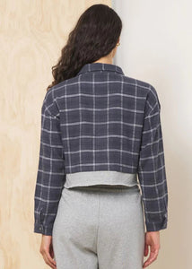 Plaid Shirt + Terry Hem