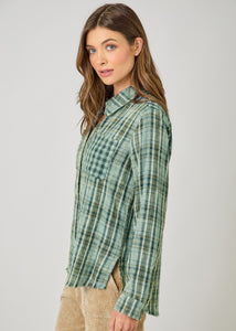 Washed Plaid Shirt