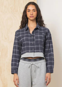 Plaid Shirt + Terry Hem