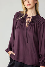 Load image into Gallery viewer, Split Neck Ruffle Blouse
