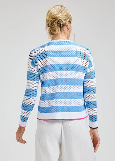 Pointelle Zip Cardi