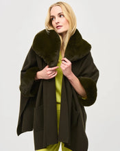 Load image into Gallery viewer, Faux Fur Trimmed Poncho
