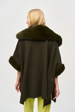 Load image into Gallery viewer, Faux Fur Trimmed Poncho
