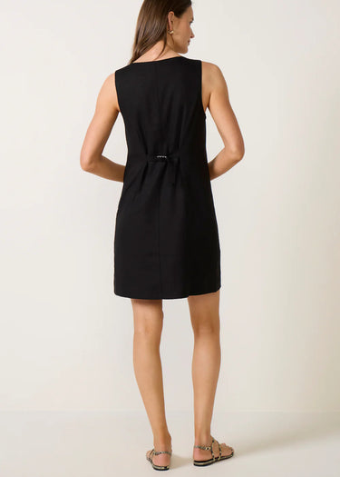 Posh Button Linen Dress