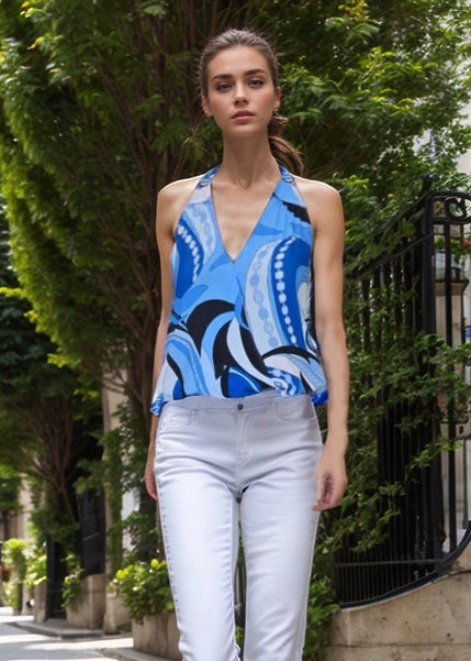 Pucci Print Halter Top