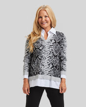 Load image into Gallery viewer, Faux Layered V-Neck Sweater
