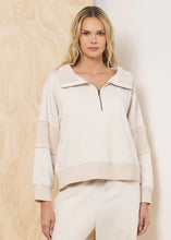 Load image into Gallery viewer, Rib Detail Quarter Zip
