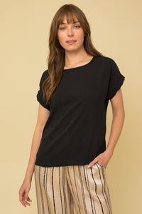 Roll-Up Sleeve Top