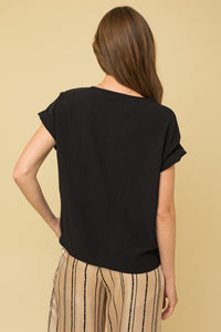 Roll-Up Sleeve Top