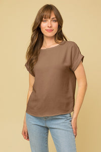 Roll-Up Sleeve Top