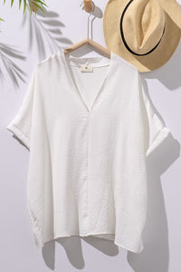 Rolled Sleeve Top