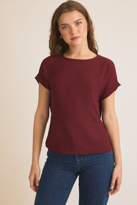 Roll-Up Sleeve Top