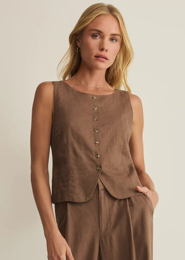 Roman Linen Vest