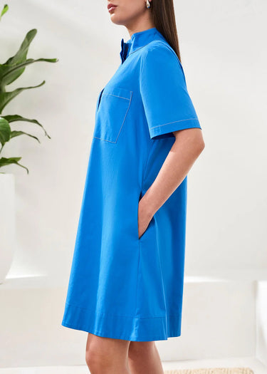 Poplin Snap Dress