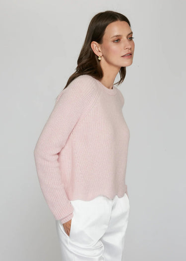 Scalloped Shaker Sweater