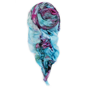 Hand Dyed Bamboo Scarf Seafoam
