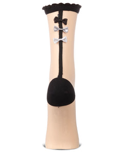 Triple Bow Sheer Sock