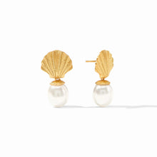 Load image into Gallery viewer, Sanibel Shell Pearl Drop Earring
