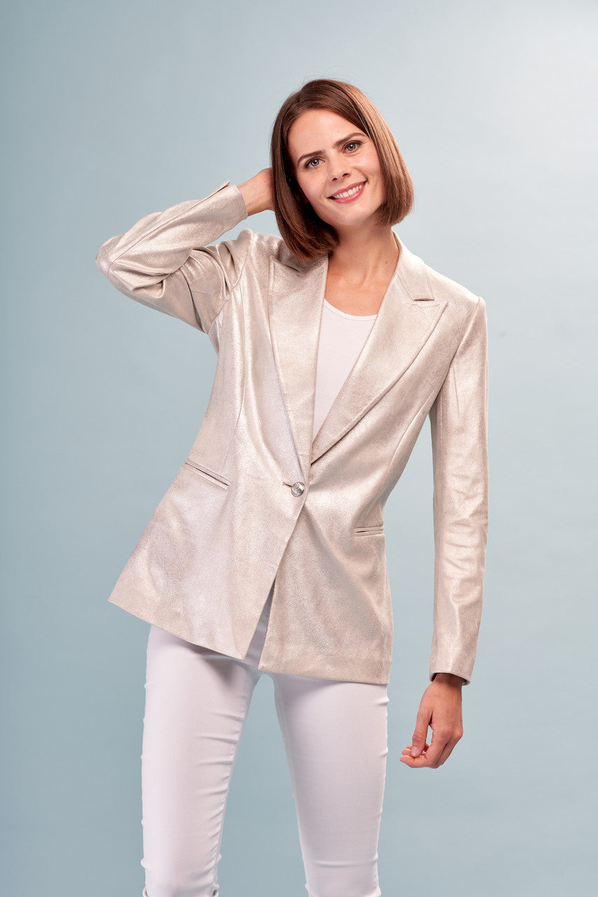 Vegan Metallic Blazer