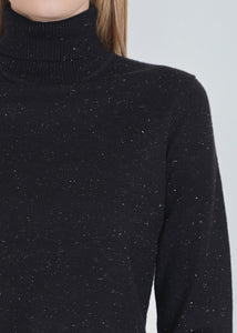 Speckled Turtleneck Sweater