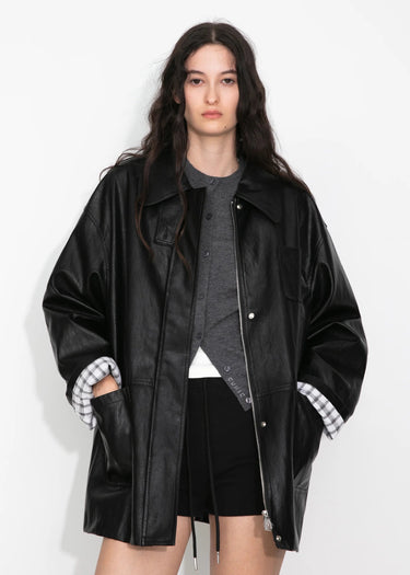 Stand Collar Vegan Jacket