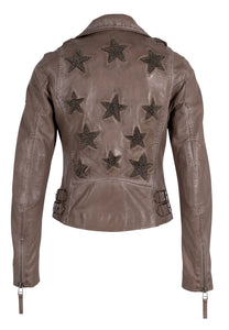 Leather Jacket With Stars