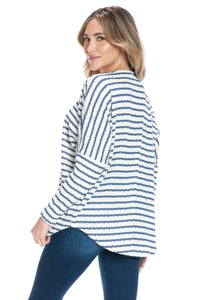 Stripe Zipper Top