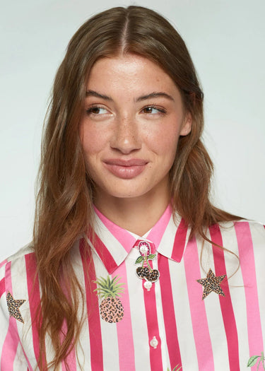 Striped + Leopard Shirt
