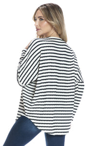 Stripe Zipper Top