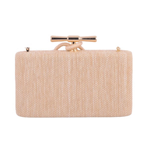 Raffia Tassel Clutch