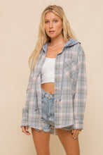 Load image into Gallery viewer, Plaid Button Down + Hoodie

