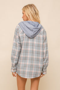 Plaid Button Down + Hoodie