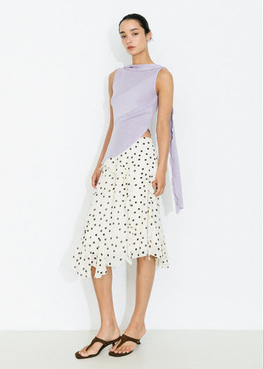 Asymmetrical Tie Neck Tank