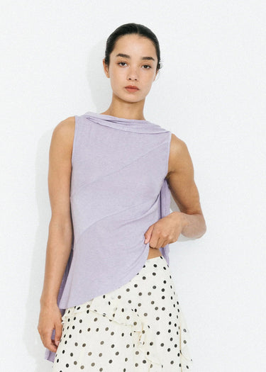 Asymmetrical Tie Neck Tank