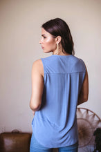 Load image into Gallery viewer, Cupro Surplice Sleeveless Top
