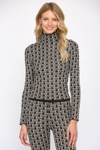 Load image into Gallery viewer, Geo Pattern Turtleneck Sweater
