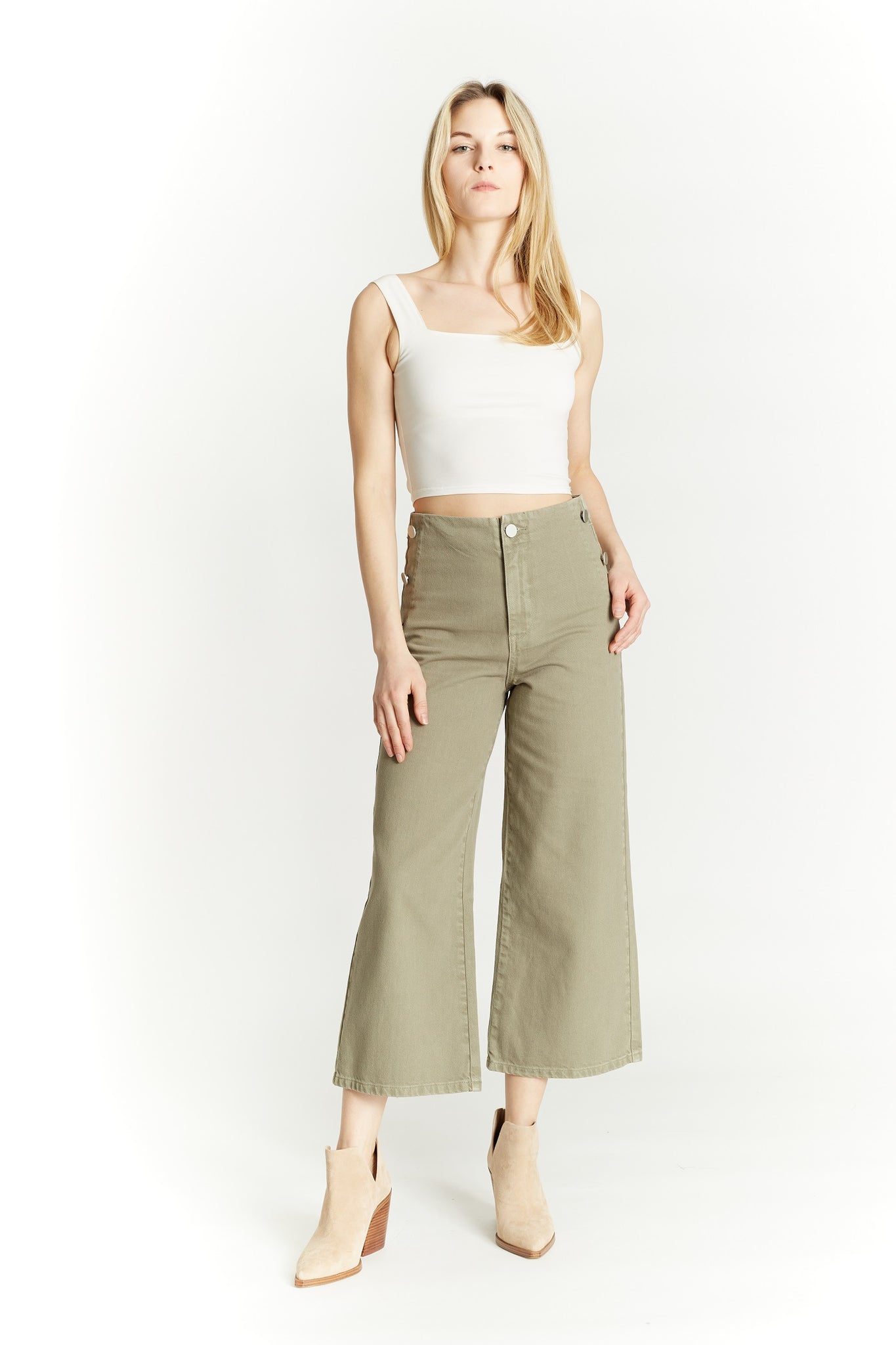 Oat NY Wide Leg Cropped Sailor Jeans