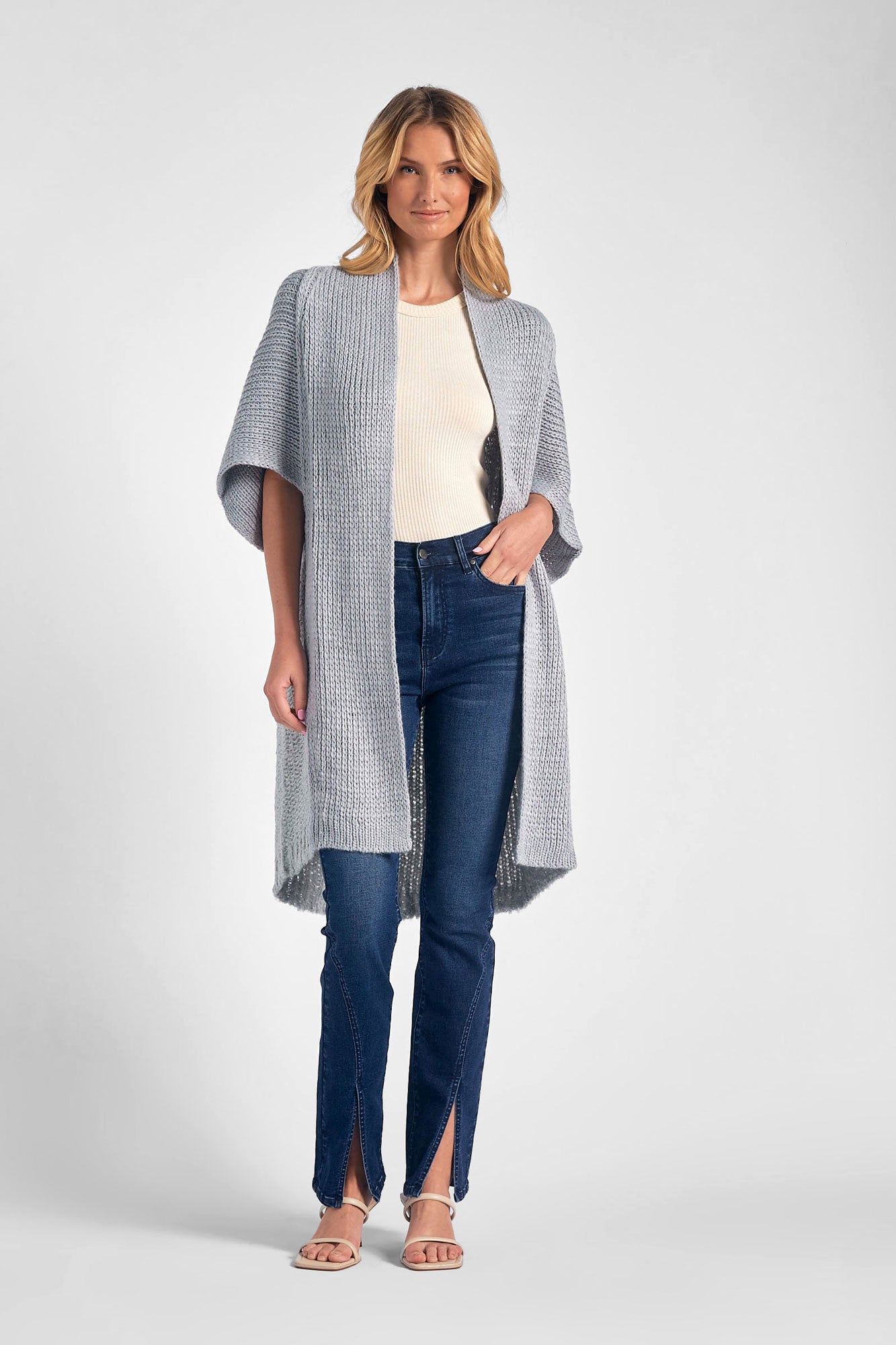 Quarter Sleeve Cardigan