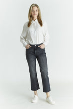 Load image into Gallery viewer, Mid-Rise Crop Flare Jean
