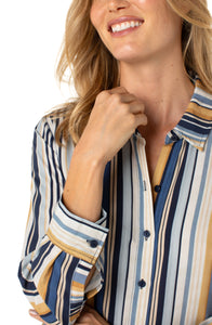 Button Front Stripe Shirt