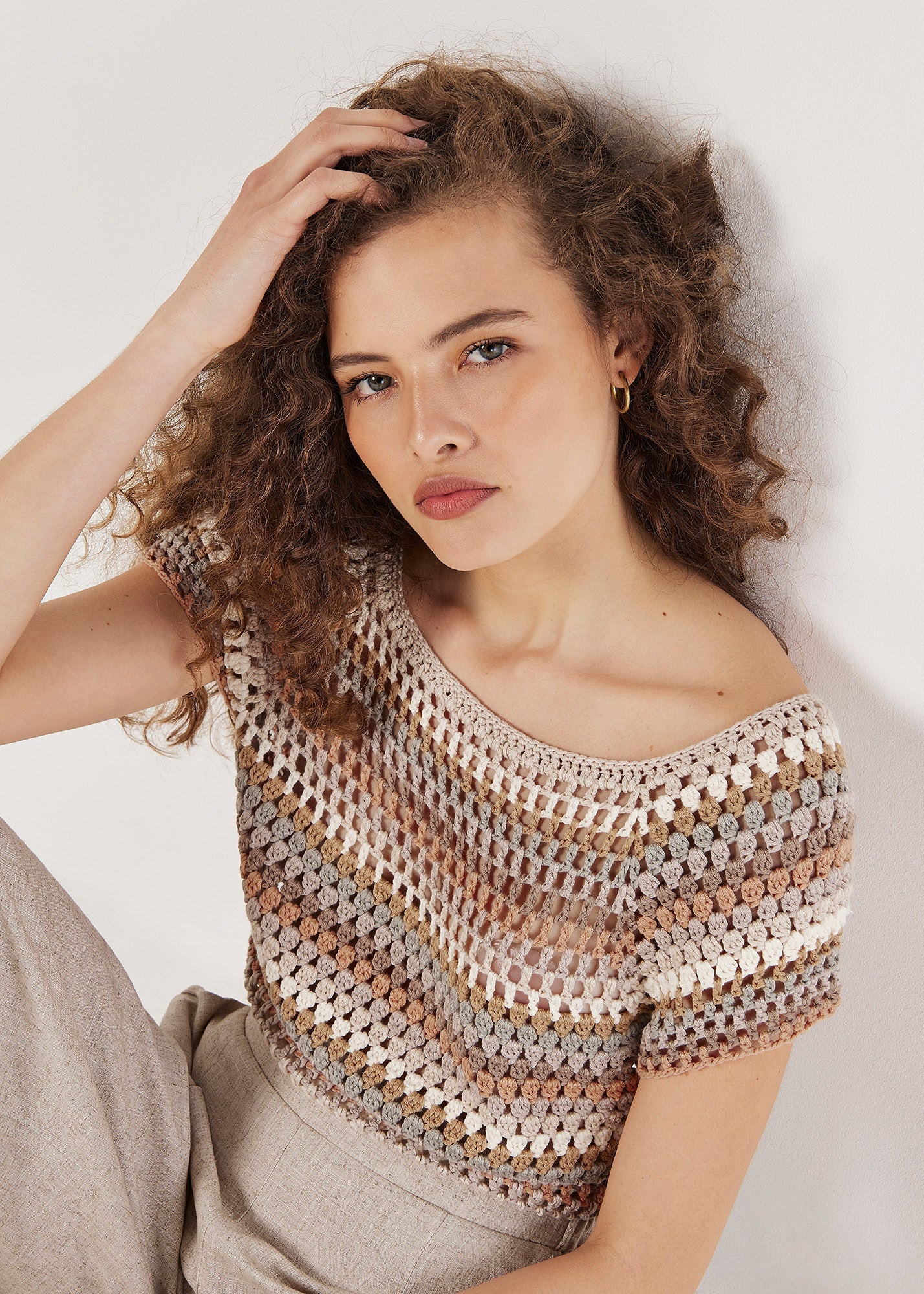 Crochet Stripe Top
