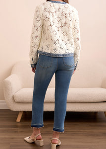 Crochet + Denim Jacket