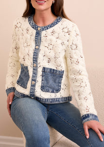 Crochet + Denim Jacket