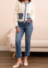 Load image into Gallery viewer, Crochet + Denim Jacket
